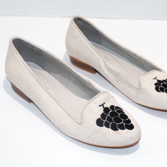 Oriental Traffic Loafer Grapes Stitch Canvas Flats - Picture 2 of 8